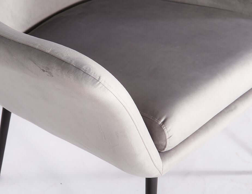 Soho Light Grey Velvet Lounge Chair