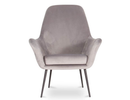 Soho Light Grey Velvet Lounge Chair