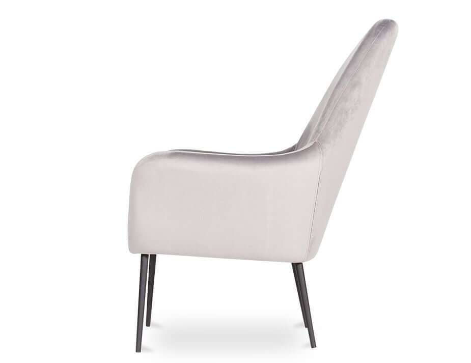 Soho Light Grey Velvet Lounge Chair