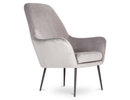 Soho Light Grey Velvet Lounge Chair