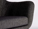 Soho Modern Charcoal Fabric Lounge Chair