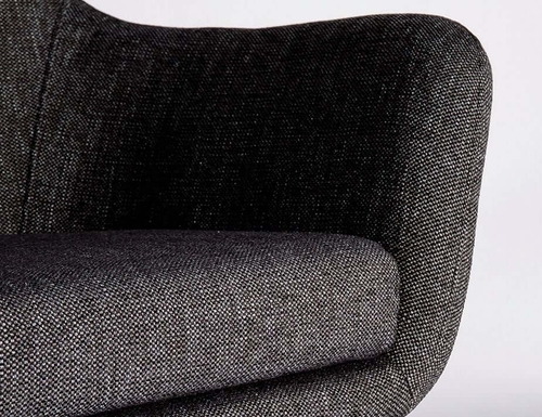 Soho Modern Charcoal Fabric Lounge Chair