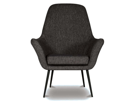 Soho Modern Charcoal Fabric Lounge Chair