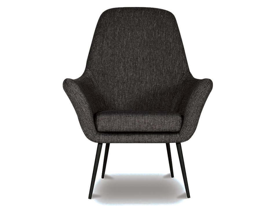 Soho Modern Charcoal Fabric Lounge Chair