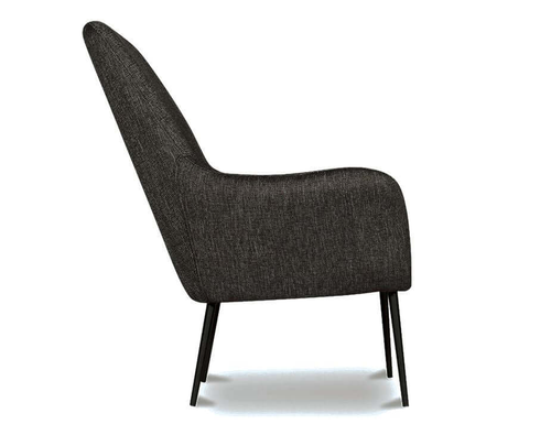Soho Modern Charcoal Fabric Lounge Chair