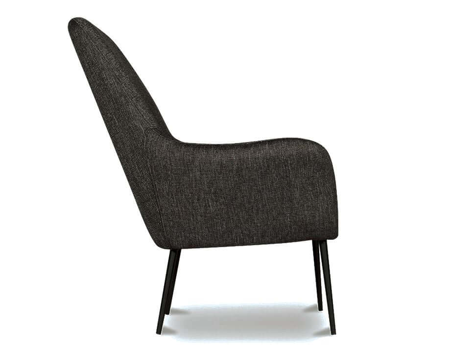 Soho Modern Charcoal Fabric Lounge Chair