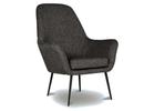 Soho Modern Charcoal Fabric Lounge Chair