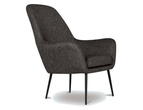 Soho Modern Charcoal Fabric Lounge Chair