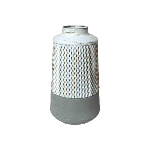 Statement Distressed Gold Metal Vase