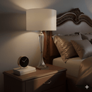 Tall Fluted Crystal Lamp Base Brass