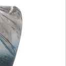 Tall Marble Glass Vase Green Blue Gold 38cm