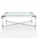 The Claridge Clear Acrylic Modern Minimalist Lucite Coffee Table