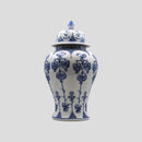 Timeless Blue White Ginger Jar Greek Key Small