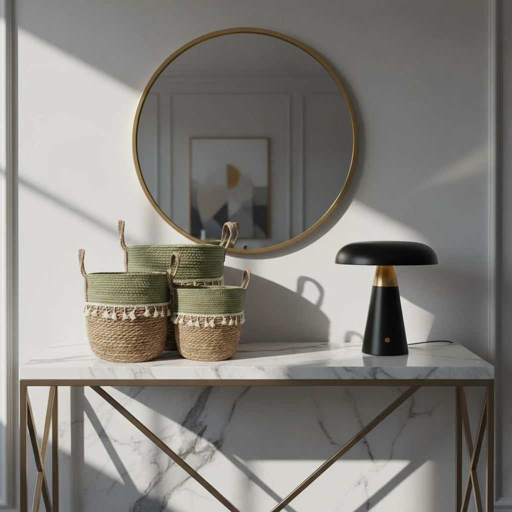 Trish V-Shape Two-Tone Basket Tassels