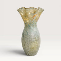 Murano Style Frosted Gold Glass Vase - 43cm