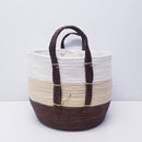 Venus Tri-Color Round Corn Husk Basket