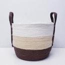 Venus Tri-Color Round Corn Husk Basket