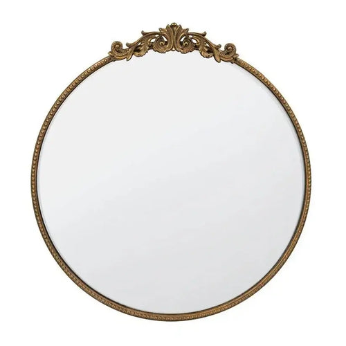 Vintage Baroque Gold Round Mirror 60cm