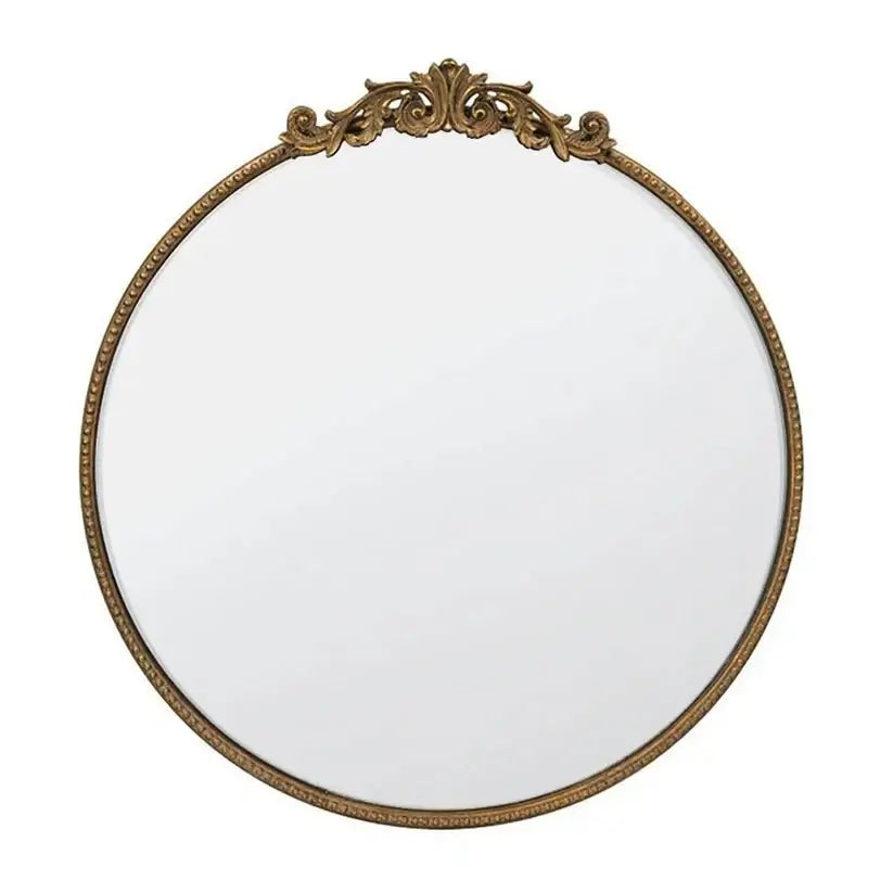 Vintage Baroque Gold Round Mirror 60cm