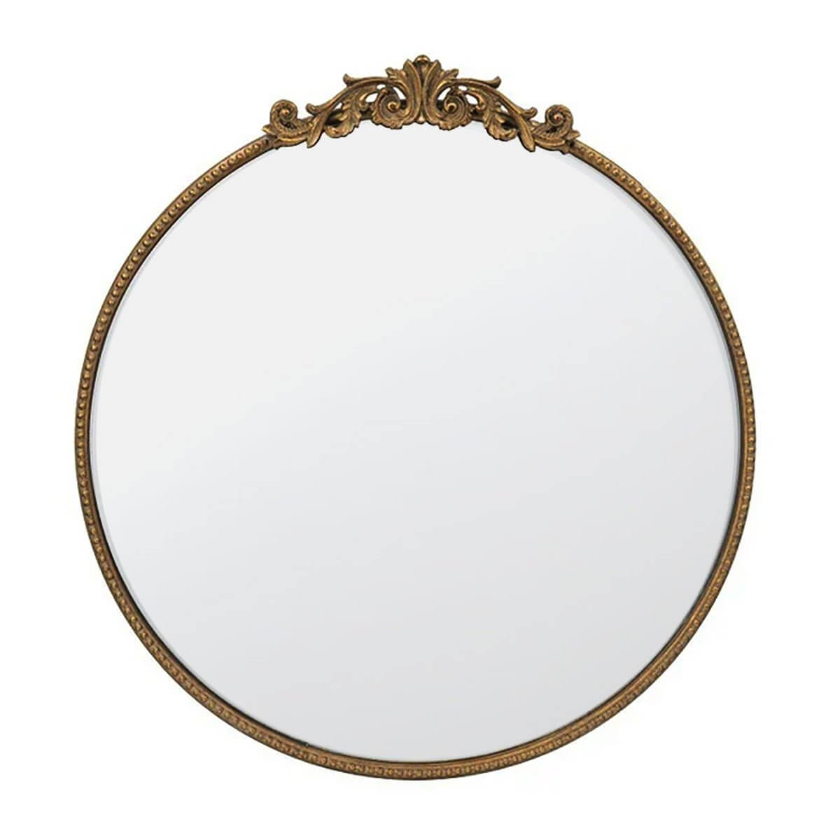 Vintage Baroque Gold Round Mirror 60cm