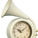 Vintage Cream Trumpet Table Clock 24cm
