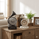 Vintage Cream Trumpet Table Clock 24cm