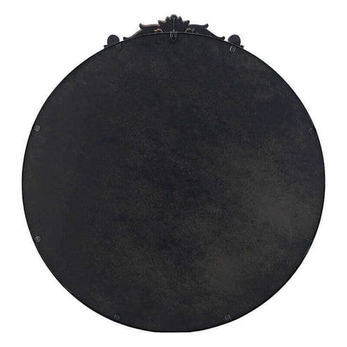 Vintage Round Black Wall Mirror 60cm
