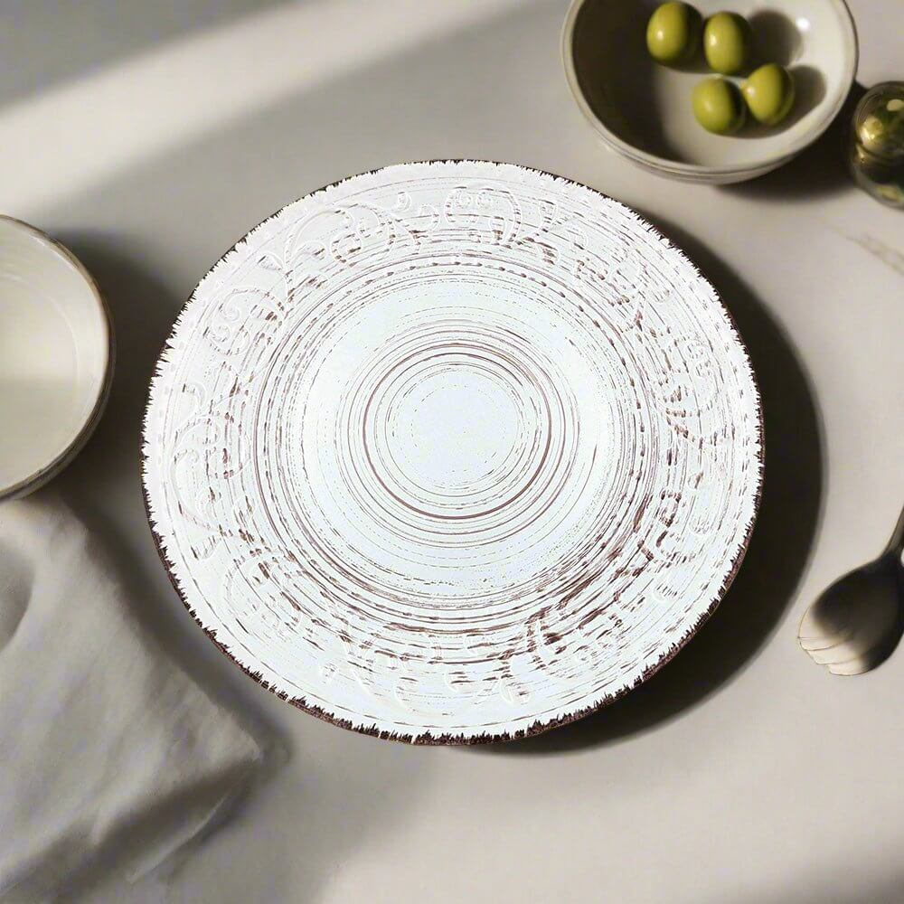 Vintage Rustic Charm Dinner Plate Cream