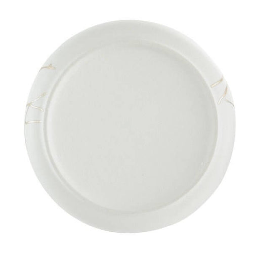 Wabi-Sabi Ceramic Round Bowl White/Gold