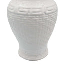 White Ceramic Ginger Jar Zen Inspired Style