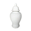 White Zen Style Ceramic Temple Jar