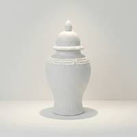 White Zen Style Ceramic Temple Jar