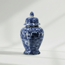 Zaro Vintage Blue White Ceramic Jar