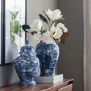 Zaro Vintage Blue White Ceramic Jar