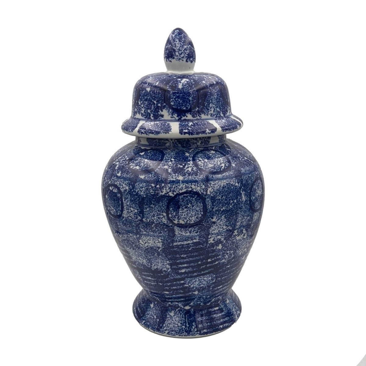 Zaro Vintage Blue White Ceramic Jar