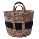 Andrew Striped Storage Hamper - Black/Natural Luxury Co