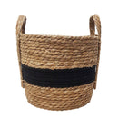 Andrew Striped Storage Hamper - Black/Natural Luxury Co
