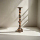 Antique Aged Rustic Gold Candle Holder - 46cm Luxury Co