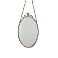 Antique Rustic Gold Oval Hanging Mirror (56cm H) Luxury Co