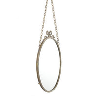 Antique Rustic Gold Oval Hanging Mirror (56cm H) Luxury Co