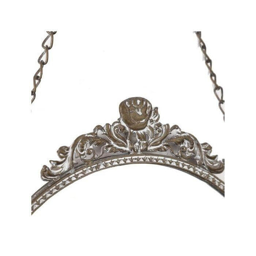 Antique Rustic Gold Round Hanging Mirror 40cmH Luxury Co