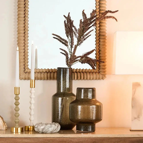 Ara Short Hand Blown Glass Vase Luxury Co