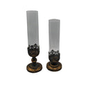 Arabesque Aged Rustic Gold Candle Holder Set Luxury Co
