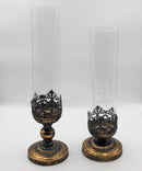 Arabesque Aged Rustic Gold Candle Holder Set Luxury Co