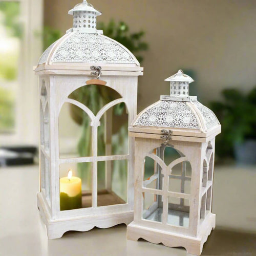 Arabesque Design Candle Lanterns Set Luxury Co
