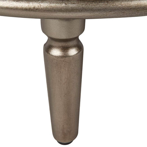 Arielle Art Deco Oval Bedside Table Antique Gold Finish Luxury Co