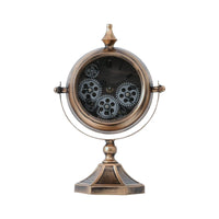 Atlas Bedside Clock Moving Gear Clock - Rose Gold/Copper