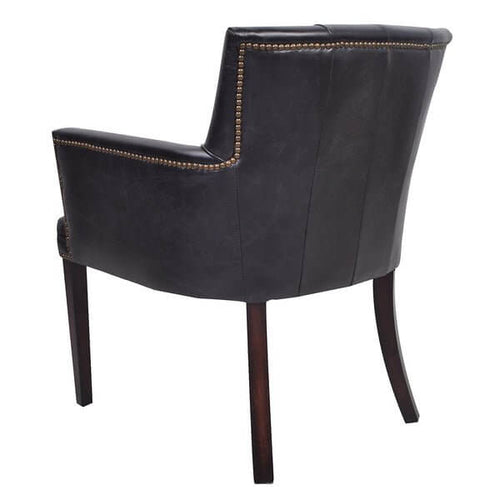 Ballard Leather Chair - Worn Coal Luxury Co