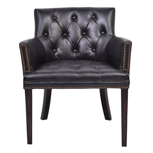 Ballard Leather Chair - Worn Coal Luxury Co