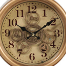 Basil Bedside Table Exposed Gear Movement Clock Gold - Luxury Co